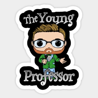 Young Professor Turtle Green Sticker